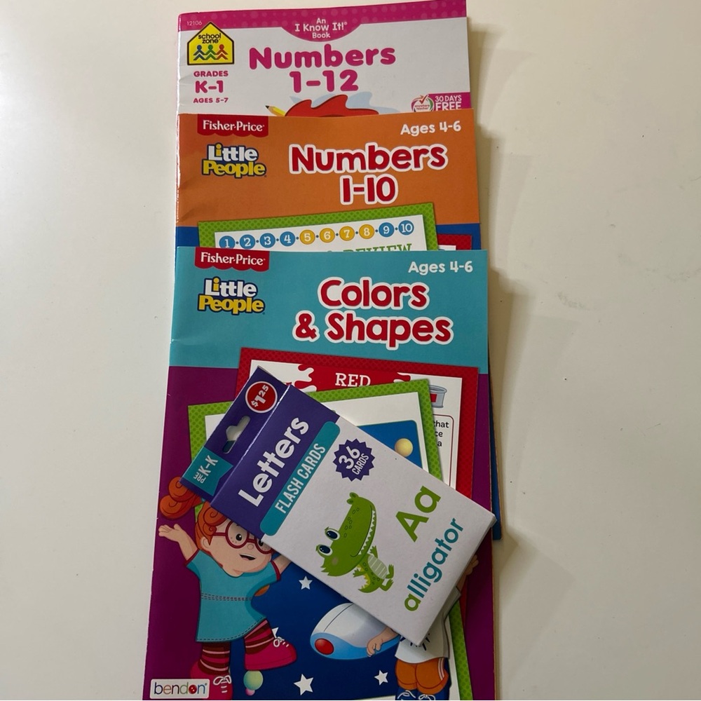 Fisher-Price Little People Colors & Shapes and Numbers Learning Book Set - Multi